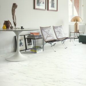 Вінілова підлога Quick Step Oro base AVSTT 40136 Білий каррарський мармур