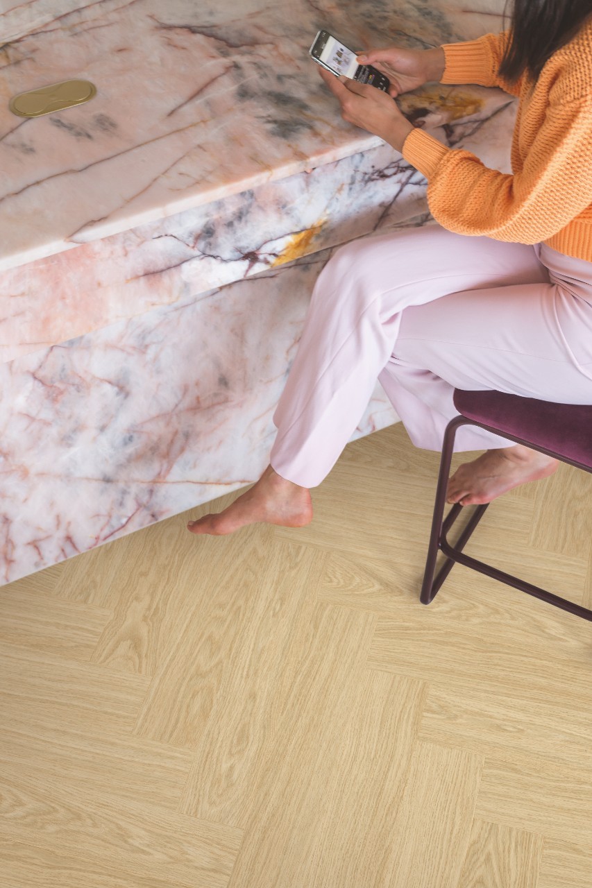 Вінілова підлога Quick Step Ciro Herringbone AVHBU 40359 Дуб Чистий Рум'янець - Зображення 5