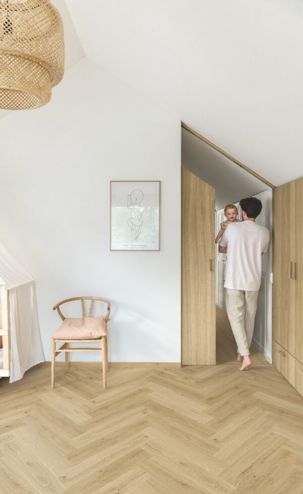 Вінілова підлога Quick Step Ciro Herringbone AVHBU 40362 Ботанічний Бежевий