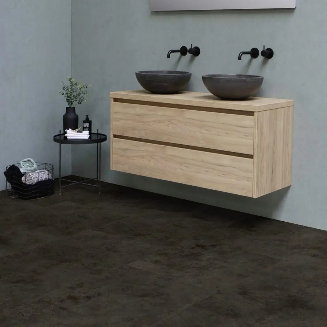 Вінілова підлога Gerfloor TAVLA DARK 1453 Чорний - Зображення 2